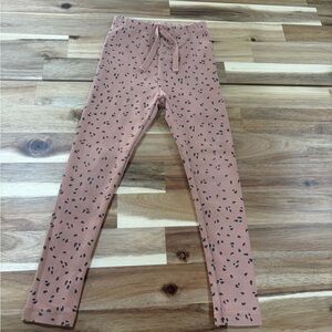 Zara Kids Tan Leggings with Black Dots size 4-5 years